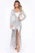 One Of A Shine Maxi Dress - Silver