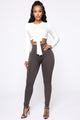 Smooth It Out High Rise Legging - Charcoal