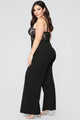 Roof Top Date Lace Jumpsuit - Black