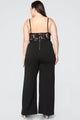 Roof Top Date Lace Jumpsuit - Black