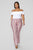 Holly High Rise Printed Pants - Red/White