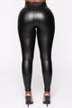 Liliana Faux Leather Leggings - Black