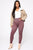 Curves Ahead High Rise Legging - Burgundy