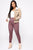 Curves Ahead High Rise Legging - Burgundy