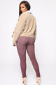 Curves Ahead High Rise Legging - Burgundy