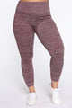 Curves Ahead High Rise Legging - Burgundy