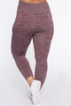 Curves Ahead High Rise Legging - Burgundy