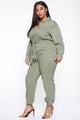 On Duty Jumpsuit - Olive