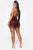 Sparks Fly Sequin Romper - Burgundy
