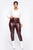 Teyana Leather-Like Leggings - Burgundy