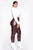Teyana Leather-Like Leggings - Burgundy
