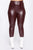 Teyana Leather-Like Leggings - Burgundy