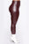 Teyana Leather-Like Leggings - Burgundy