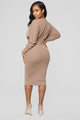 Never Too Soft Dress - Taupe