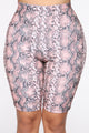 Never A Snake Biker Short - Pink