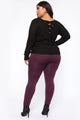 Smooth It Out High Rise Legging - Plum