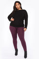 Smooth It Out High Rise Legging - Plum