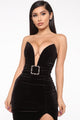 Down For You Velvet Maxi Dress - Black