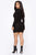 Raquel Ruched Midi Dress - Black