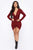 Raquel Ruched Midi Dress - Burgundy