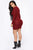 Raquel Ruched Midi Dress - Burgundy