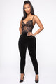 Melt My Heart Velvet Tummy Tuck Leggings - Black
