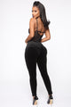 Melt My Heart Velvet Tummy Tuck Leggings - Black