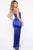 Knotty Girl Satin Maxi Dress - Royal