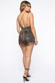 Meet Me Half Way Metallic Romper - Black/Gold