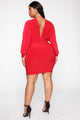 Set The Mood Mini Dress - Red