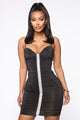 Rhine Or Die Ruched Mini Dress - Black