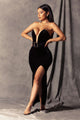Down For You Velvet Maxi Dress - Black