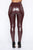 Teyana Leather-Like Leggings - Burgundy