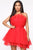 Exclusive Tulle Mini Dress - Red