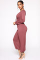 Easy Breeze Long Sleeve Jumpsuit - Mauve