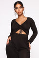 Easy Breeze Long Sleeve Jumpsuit - Black