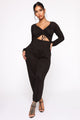 Easy Breeze Long Sleeve Jumpsuit - Black