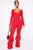 Señorita Ruffle Jumpsuit - Red