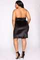 Bad Girls Club Velvet Midi Dress - Black