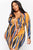 Lets Get Lost Mini Dress - Blue/Mustard