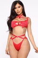With No Regrets Fringe 2 Piece Set - Red