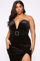 Down For You Velvet Maxi Dress - Black