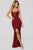 Azariah Lace Up Maxi Dress - Burgundy