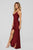 Azariah Lace Up Maxi Dress - Burgundy