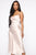 Sadie Satin Midi Slip Dress - Nude