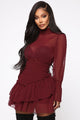 Sweet Like Me Mini Dress - Burgundy