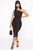 Stole Your Heart Bandage Midi Dress - Black