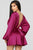 Sophia Satin Romper - Magenta