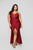 Azariah Lace Up Maxi Dress - Burgundy