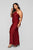 Azariah Lace Up Maxi Dress - Burgundy